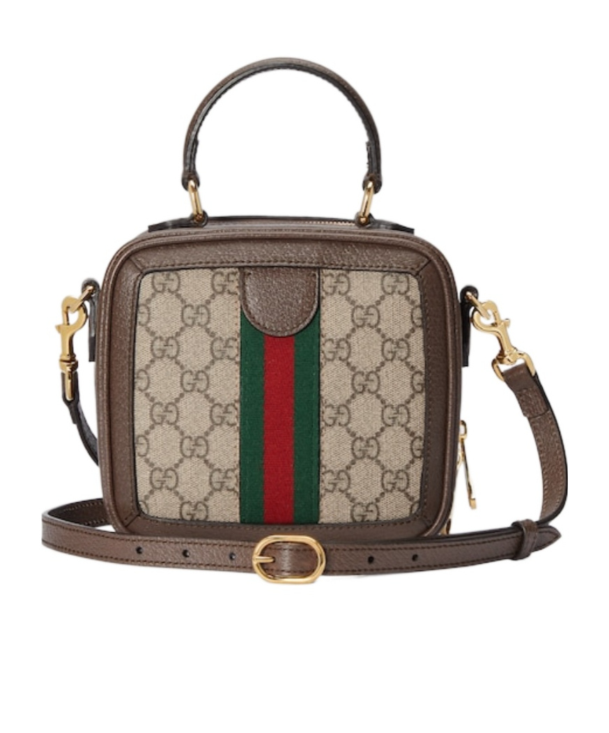 Gucci Mini Ophidia Gg Canvas Top Handle Bag In Multicolor