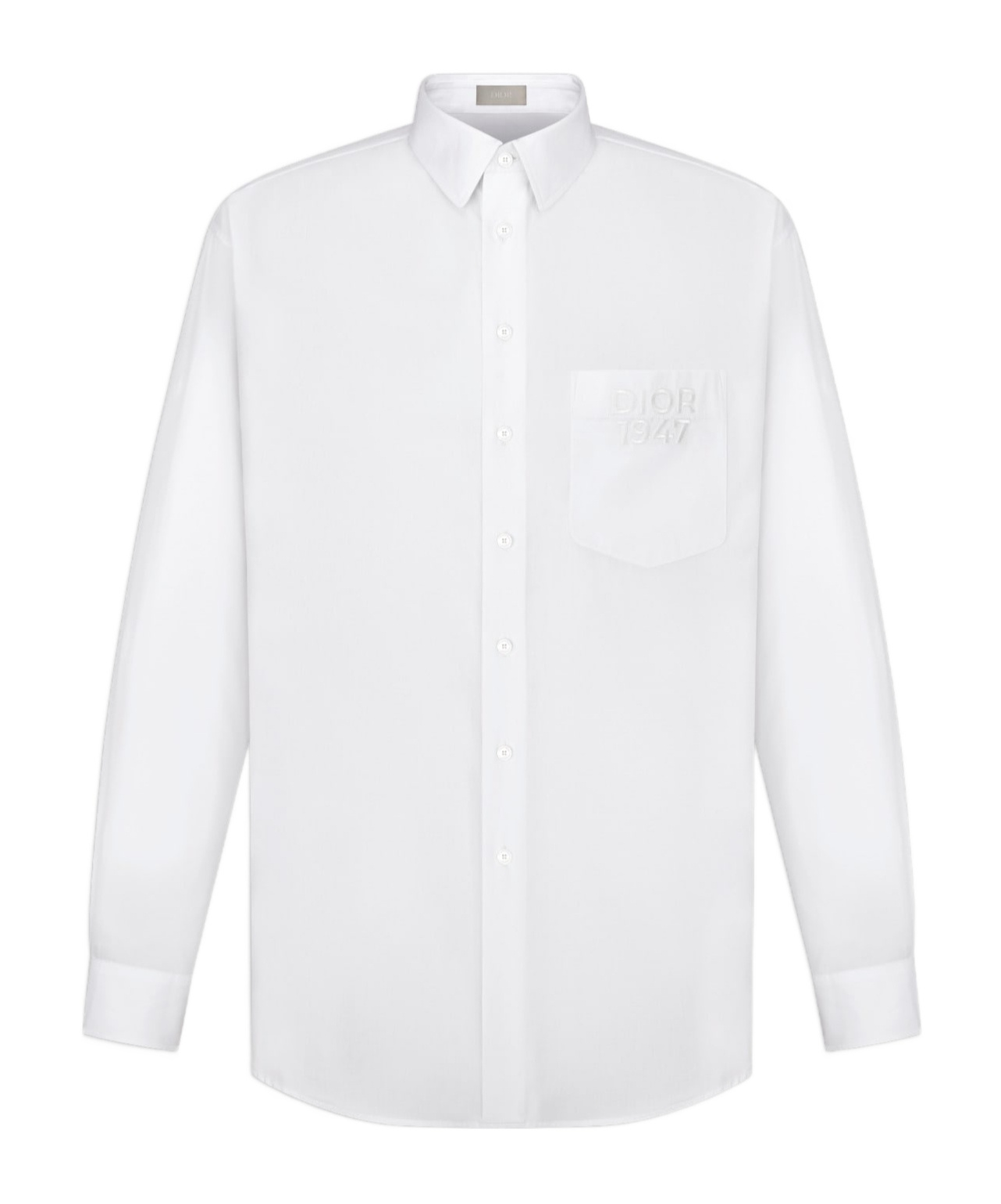 Dior Lapel Long-sleeved Shirt In White