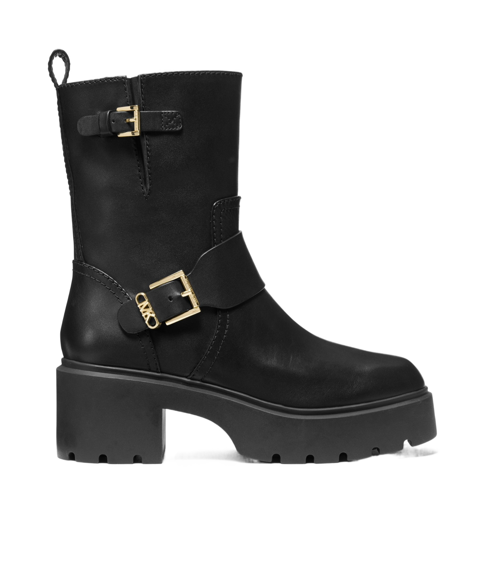 Michael Michael Kors Perry Leather Ankle Boots In Black