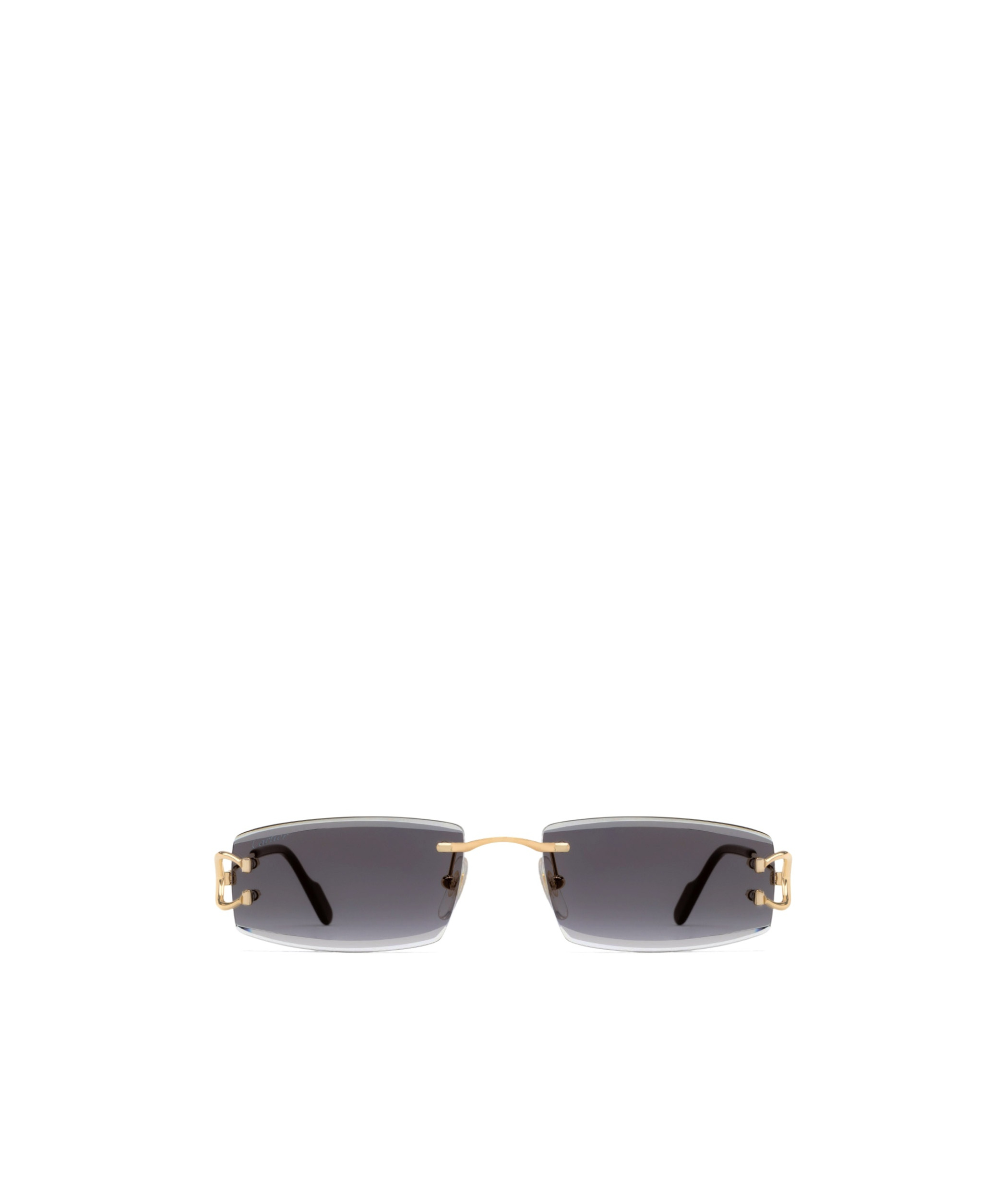 Cartier Rectangular Frame Sunglasses In Black