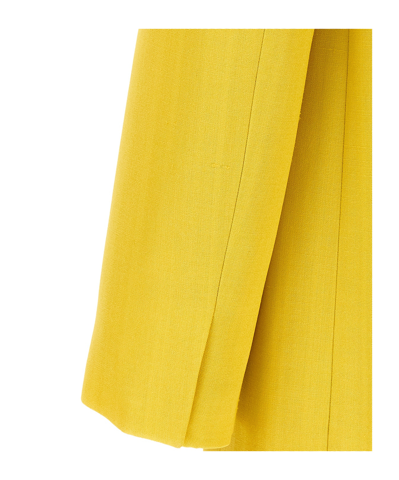 Jil Sander Tailored Blazer With Flap Pockets And Vent In Yellow