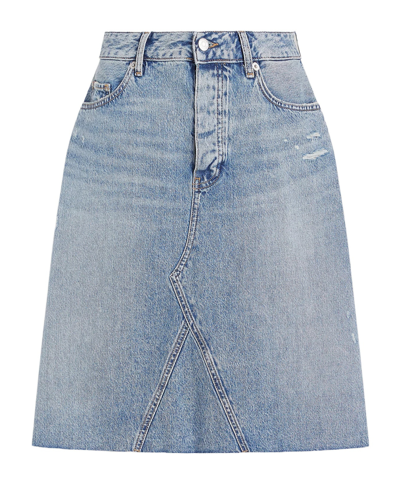 Tommy Hilfiger Skirt Dnm Rw Relaxed Skirt Mio Wrn In Blue