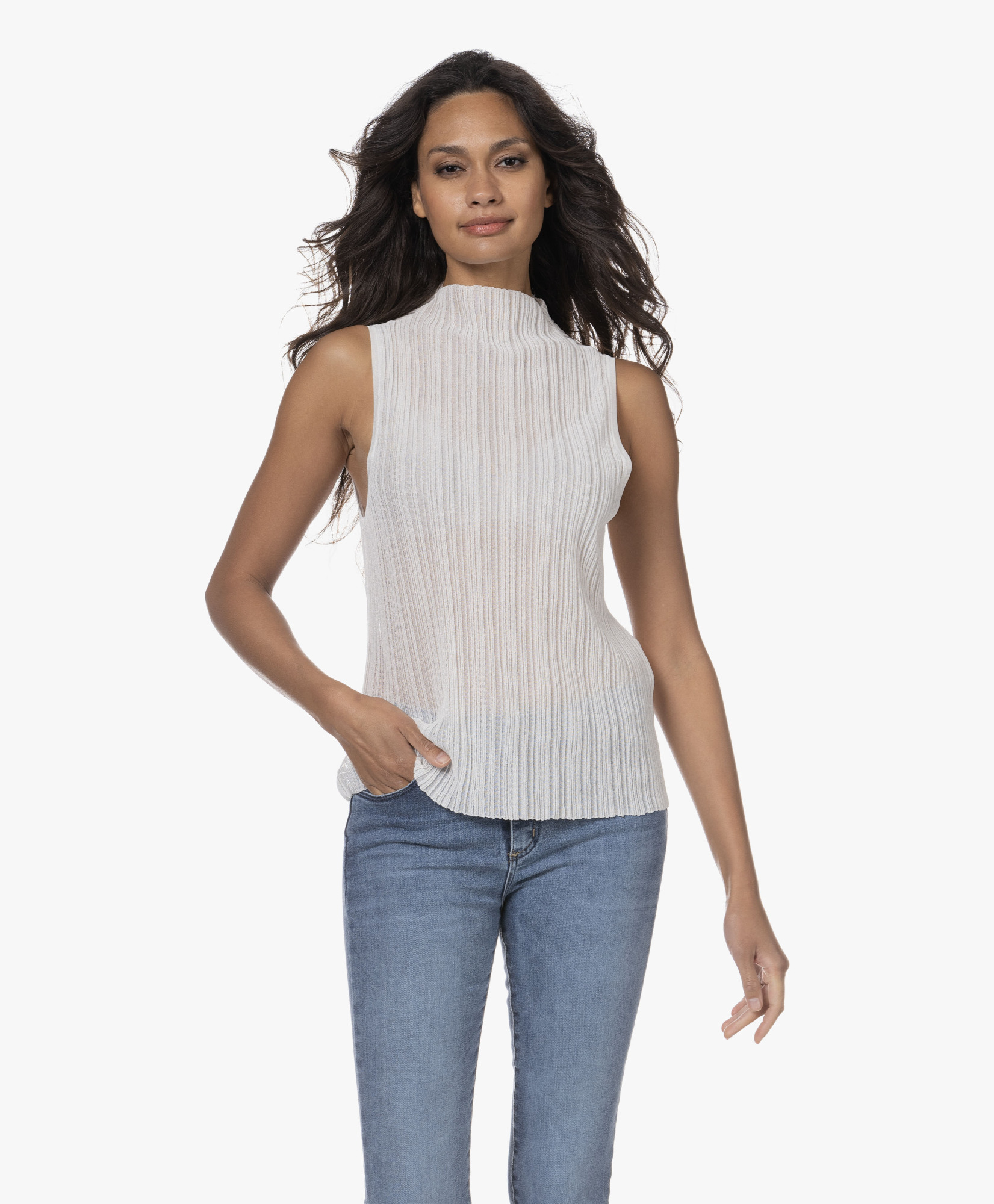 ANINE BING HARLOW RIBBED TOP 