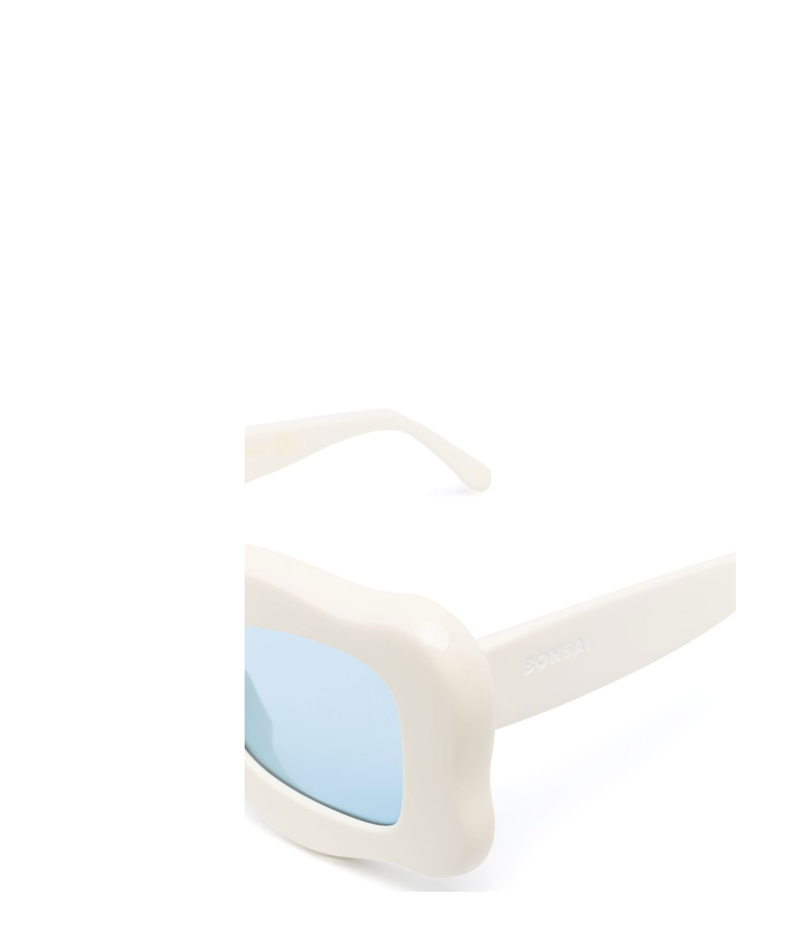 Bonsai Oversized Curved-frame Sunglasses In White