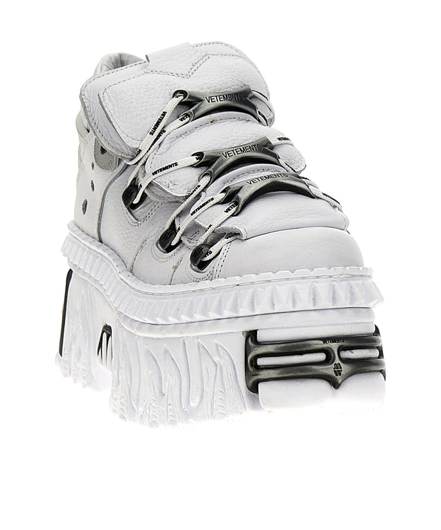 Vetements X New Rock Platform Sneakers In White