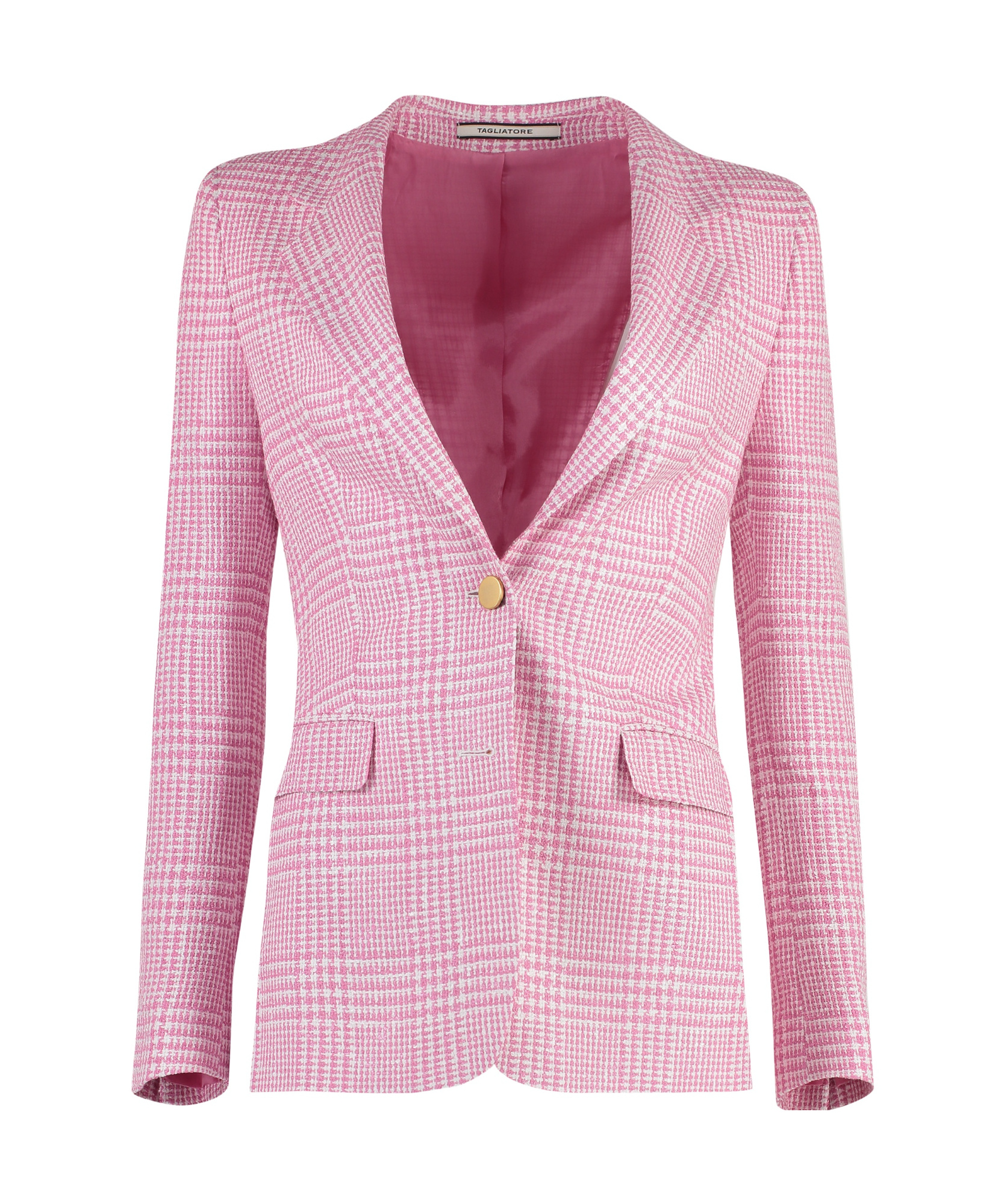 Tagliatore Parigi Single Breasted Two Button Blazer In Pink