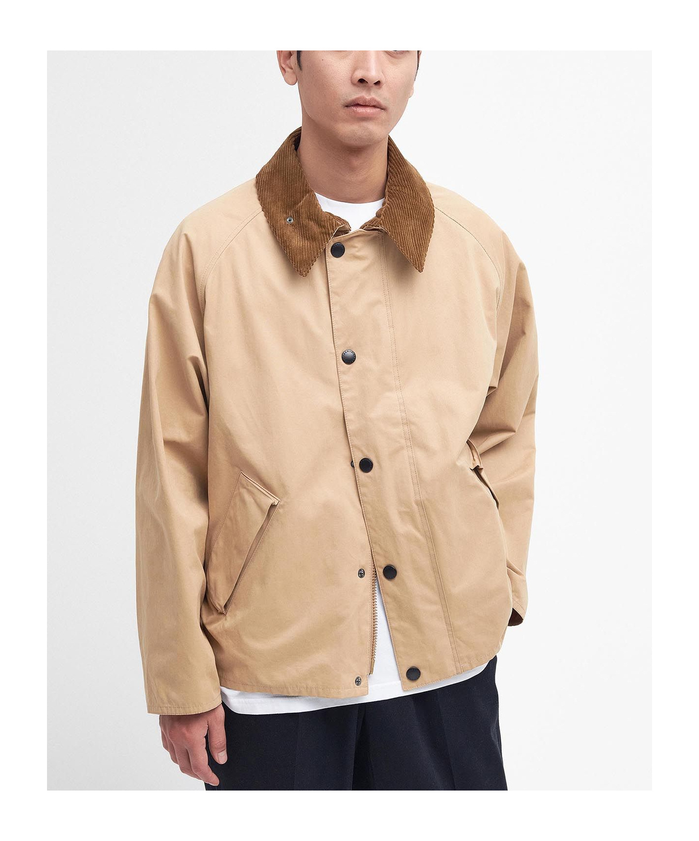 BARBOUR GABARDINE PRESS-STUD JACKET
