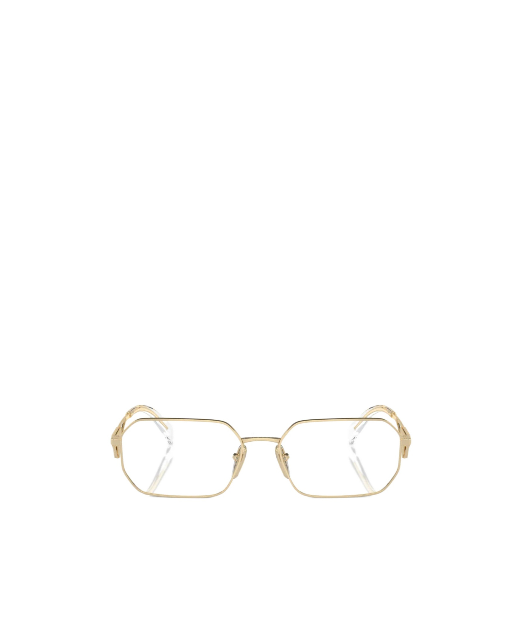Prada Geometric-frame Glasses In Nude