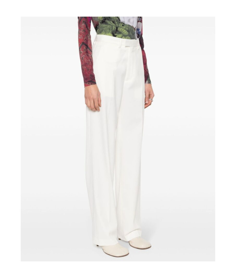 Mm6 Maison Margiela High-waist Tailored Trousers In White