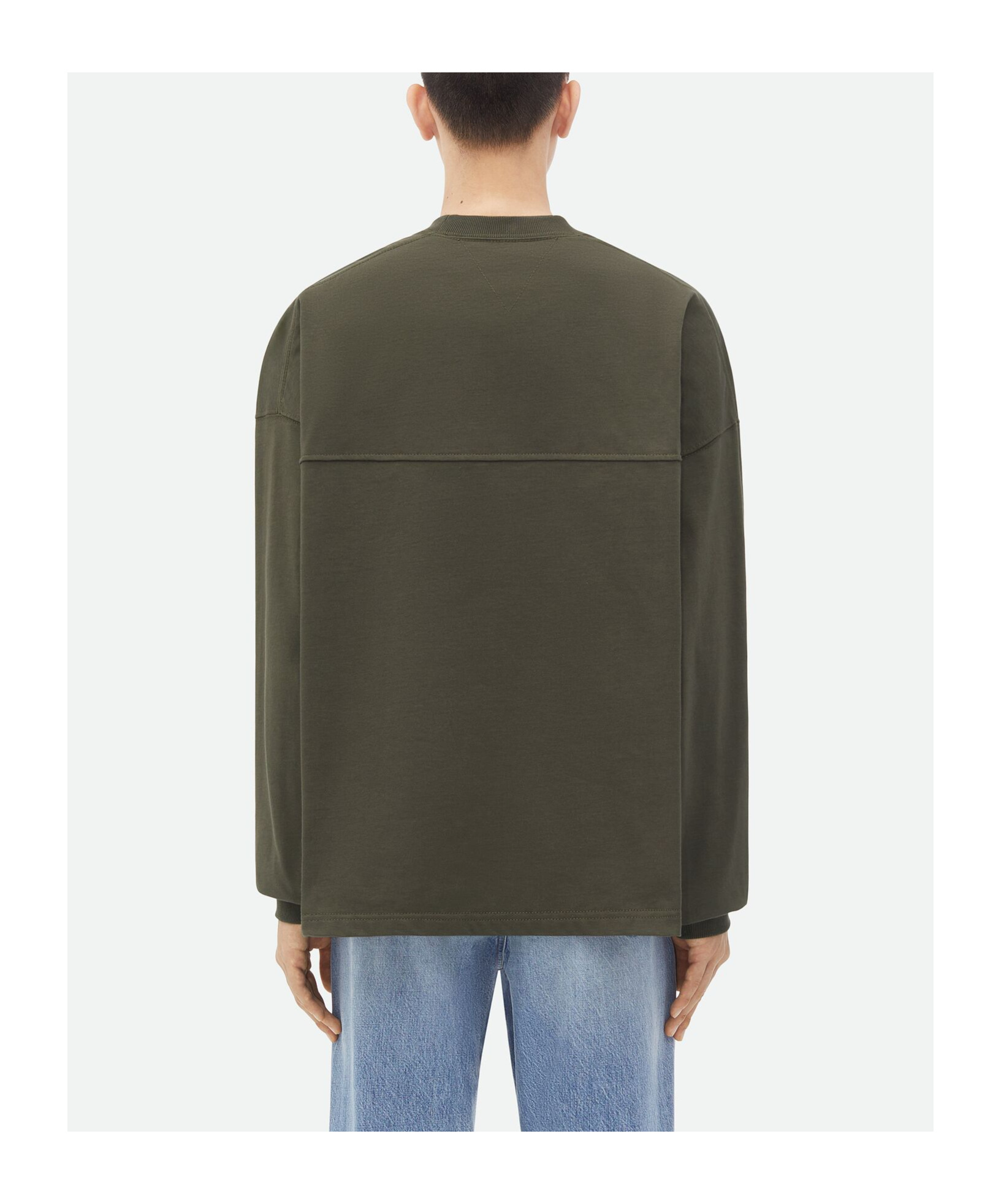 Bottega Veneta Crew-neck Cotton Sweatshirt In Green