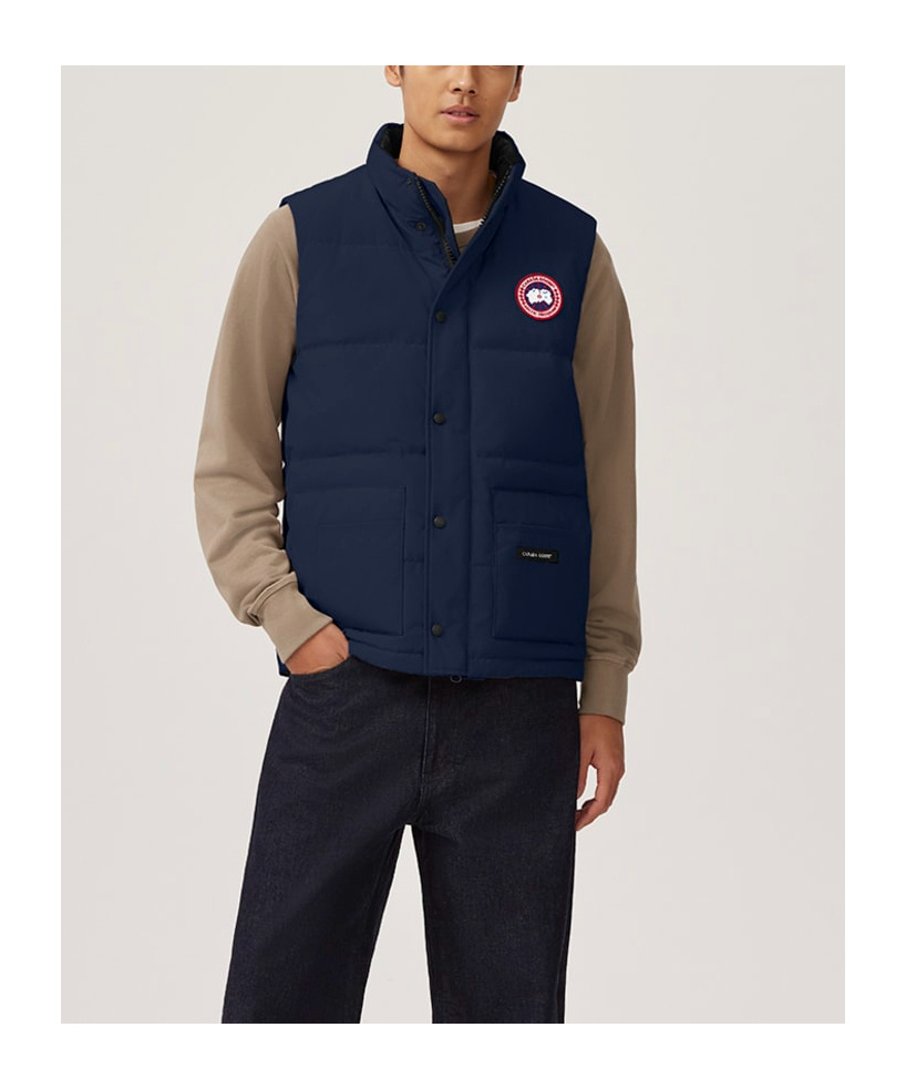 Canada Goose Mens Atlantic Navy Freestyle Sleeveless Shell-down Gilet In Blue