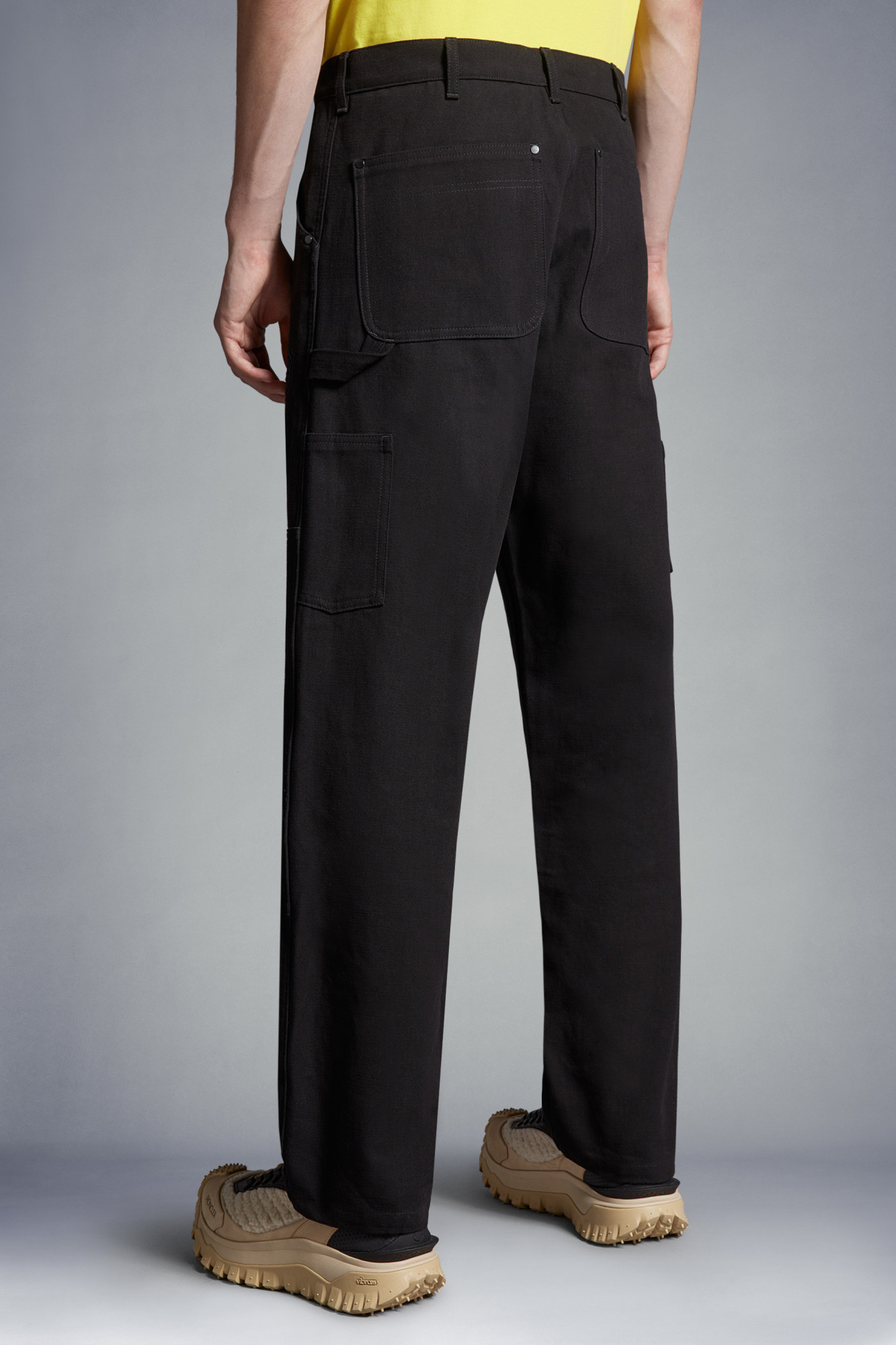 Moncler Logo-embroidered Cotton Track Pants In Black