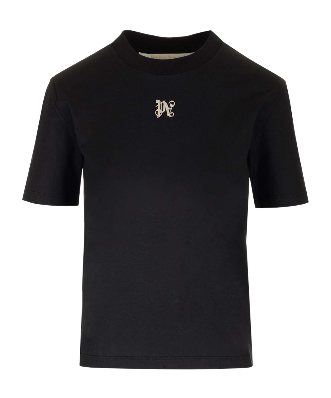 PALM ANGELS PALM ANGELS PA MONOGRAM EMBROIDERED CREWNECK T-SHIRT 