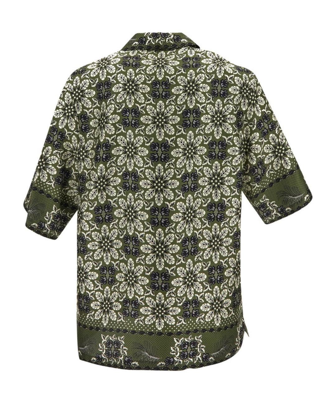 Etro Floral-print Silk Shirt In Green