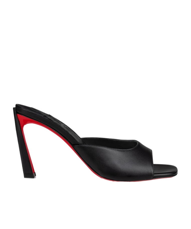Christian Louboutin Condora Leather Red Sole Mule Sandals In Black