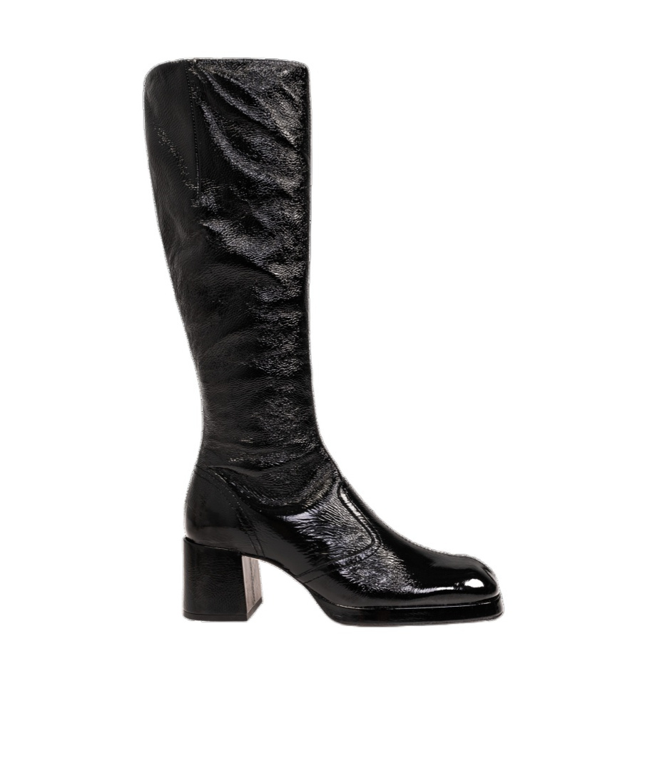 Shop Miista Square-headed Boots In Black