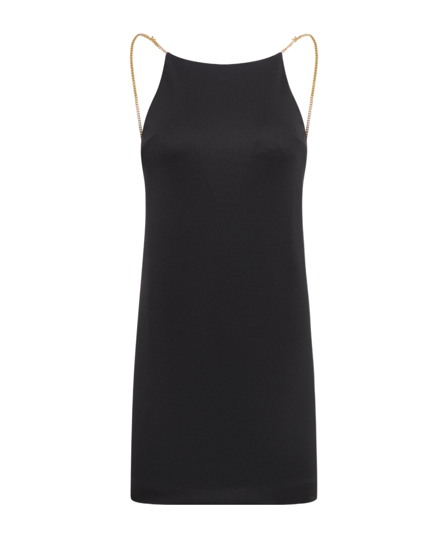 Palm Angels Mini Dress Chain Detail Open Back In Black
