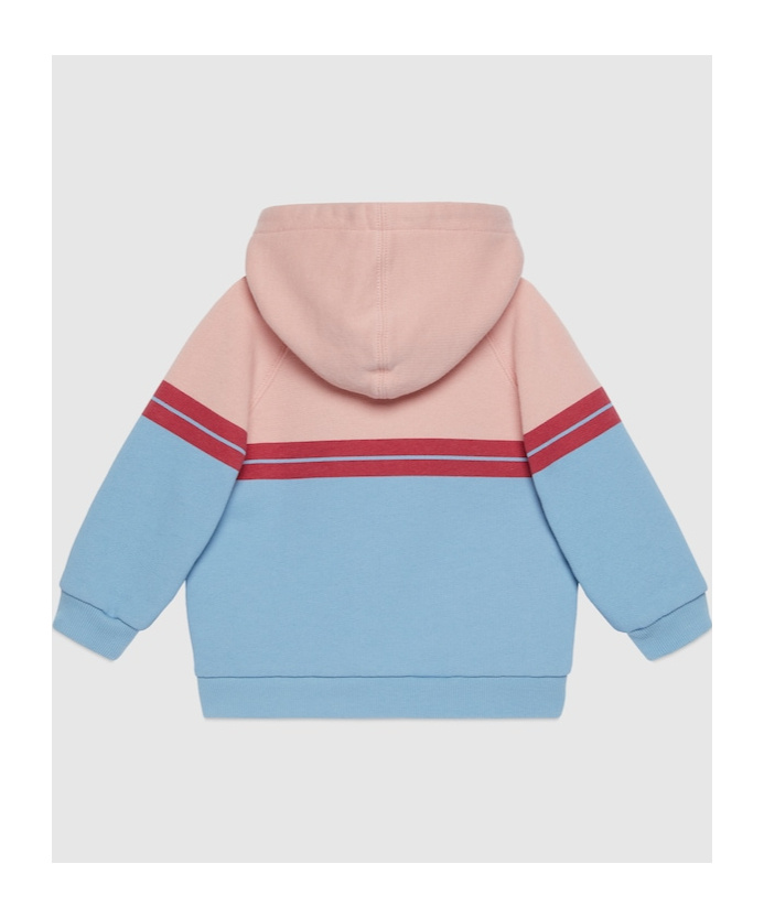 Gucci Interlocking G Zip-up Hoodie In Blue