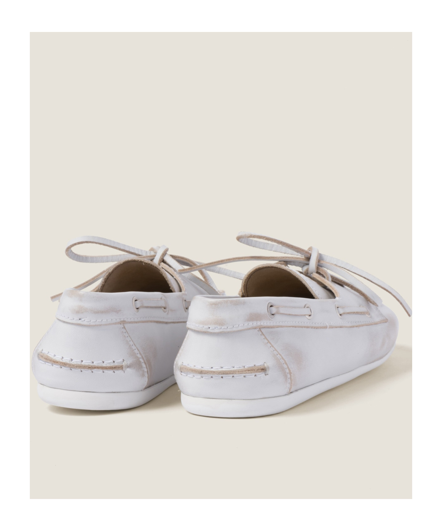 Miu Miu Boat Shoe In White
