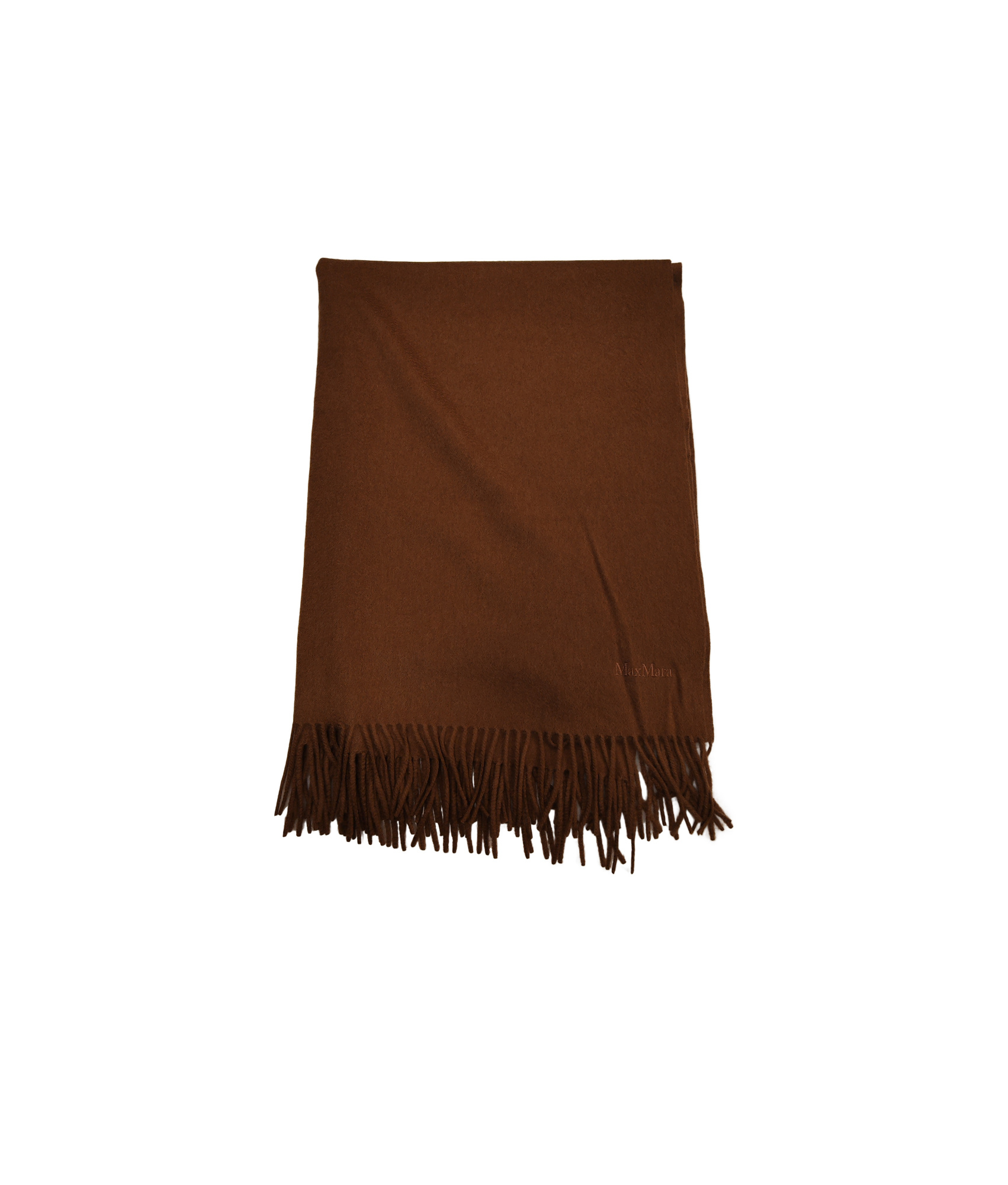 Max Mara Logo Logo Scarf In Brown