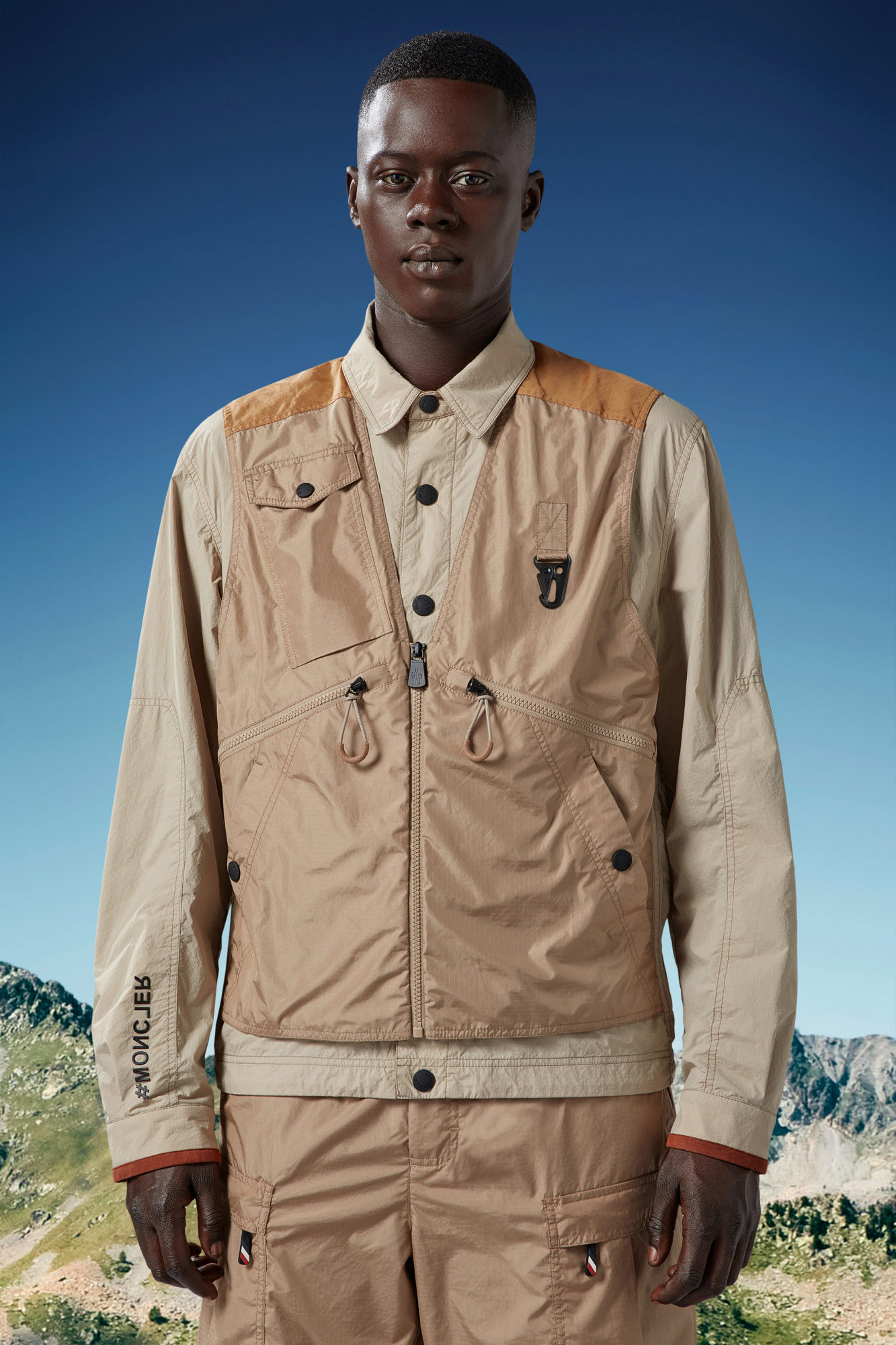 Moncler Two-piece Casual Jacket In Nude