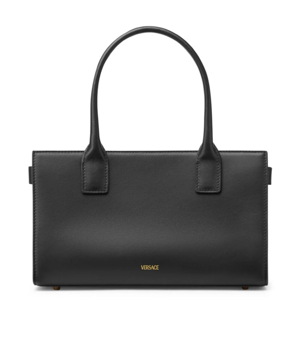 Versace Medusa 95 Large Leather Tote Bag In Black