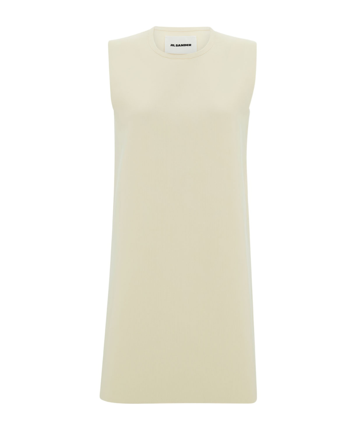 Jil Sander Sleeveless Round Neck A-line Dress In Nude