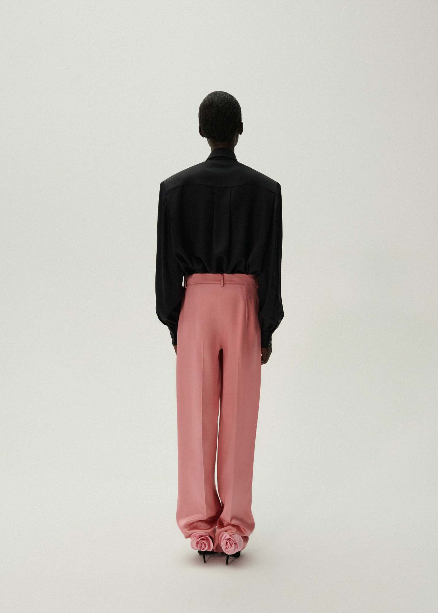 Magda Butrym Belt Ring Casual Pants In Pink