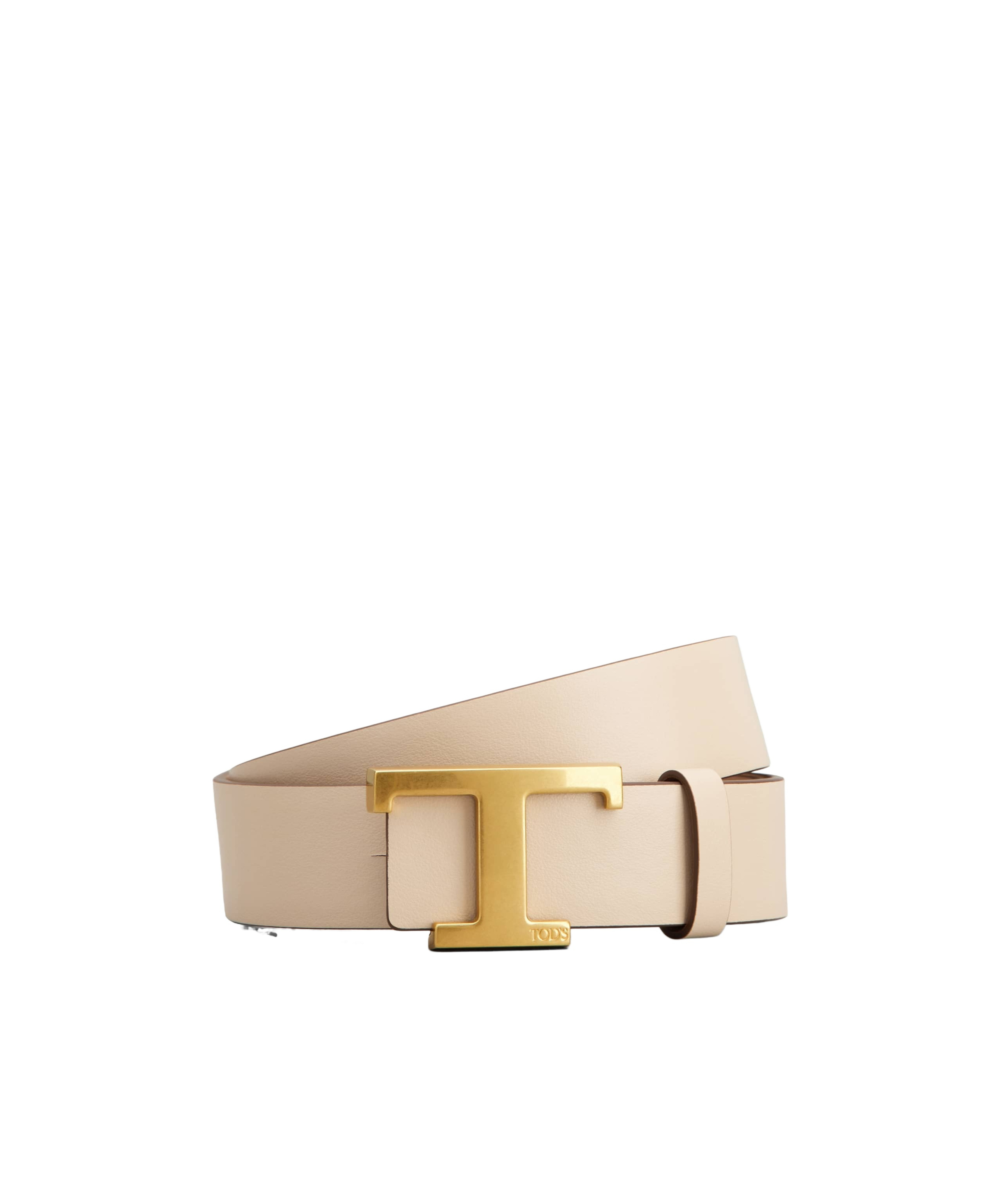 Tod's T Timless Reversible Leather Belt In Nude