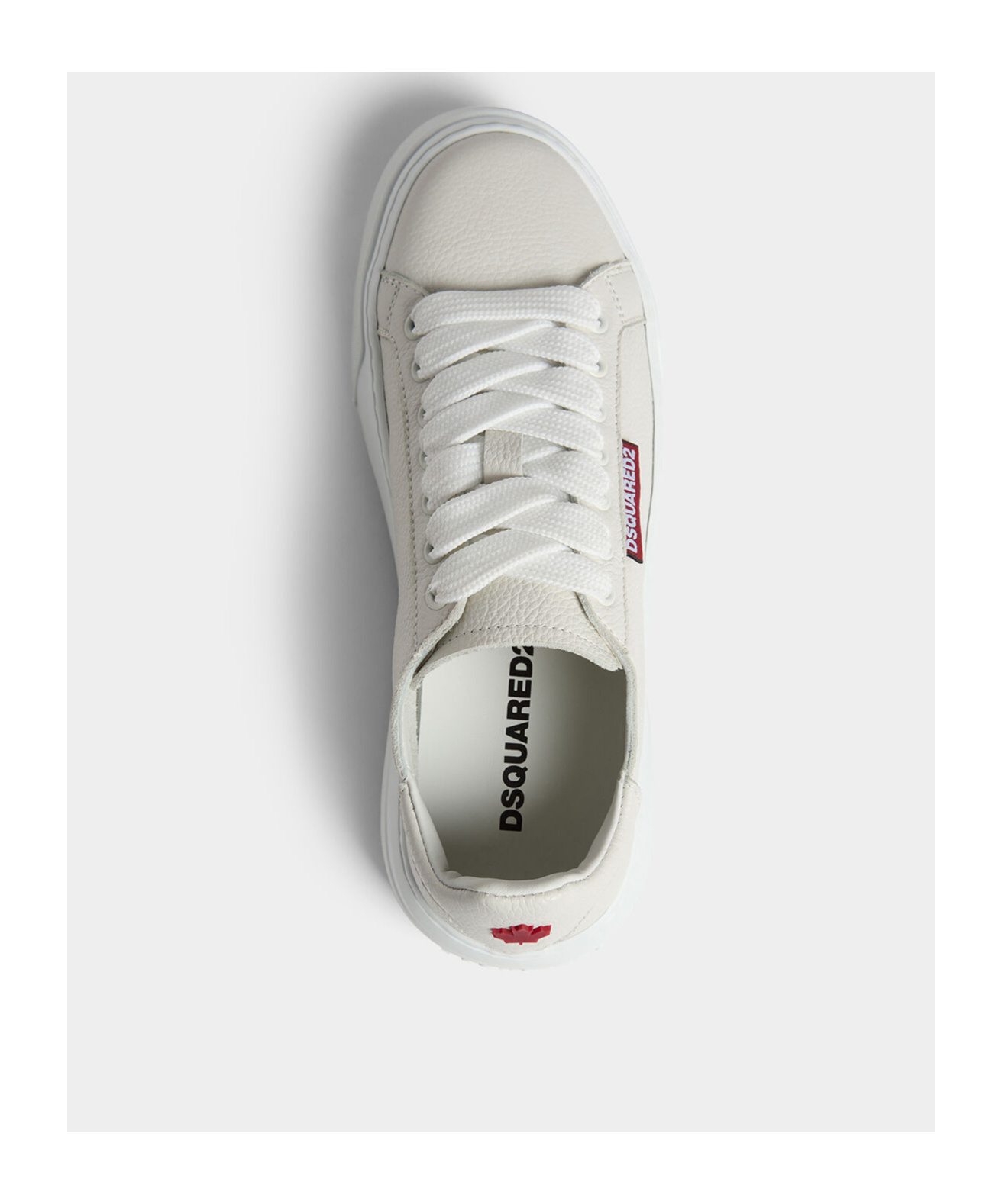 Shop Dsquared2 Logo-embossed Lace-up Sneakers In White