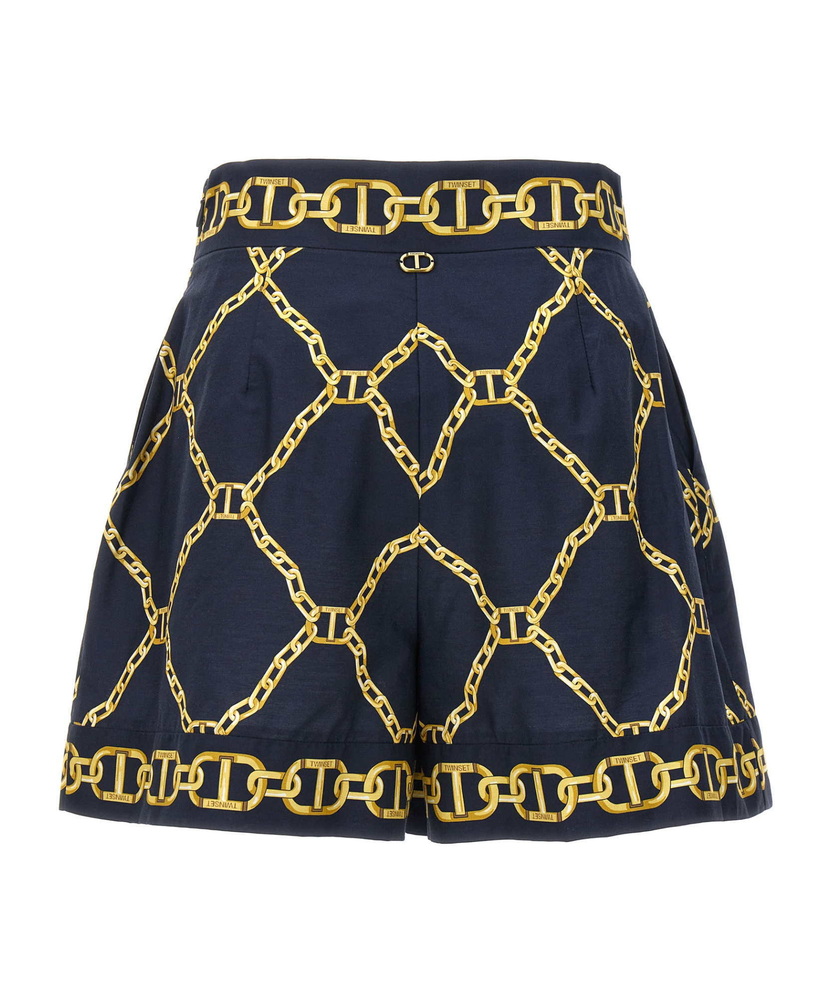 Shop Twinset Logo Logo Shorts In Black