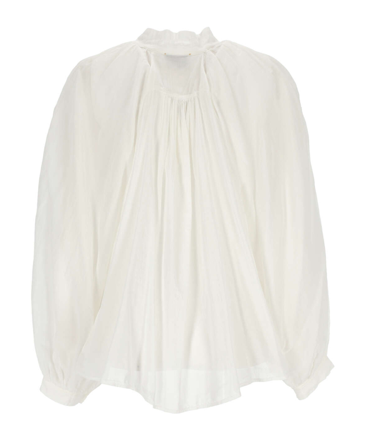 Shop Forte Forte Semi-sheer Buttoned Shirt In White