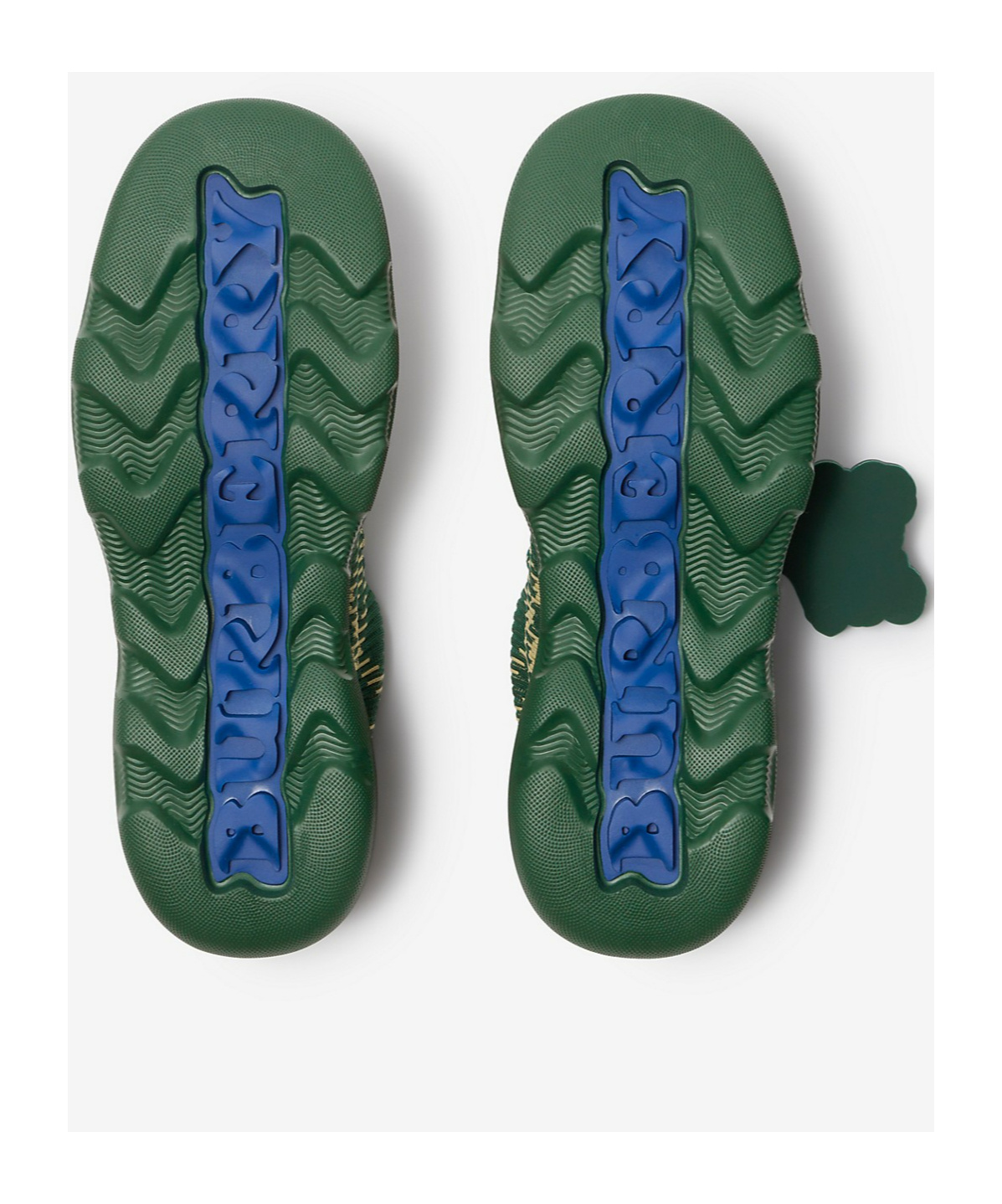 Burberry Embroidered Fabric Creeper Lace-up Shoes In Green