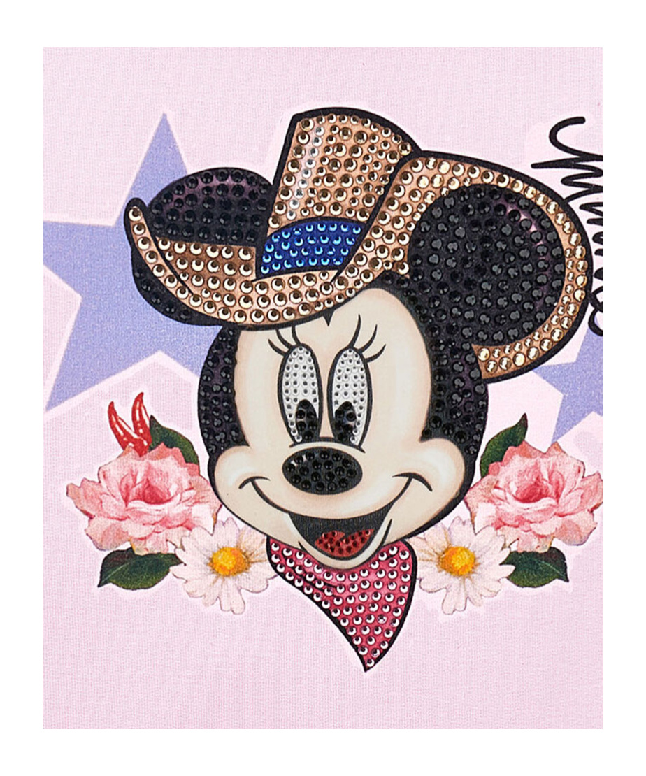 Monnalisa Minnie Print Sweatshirt In Purple