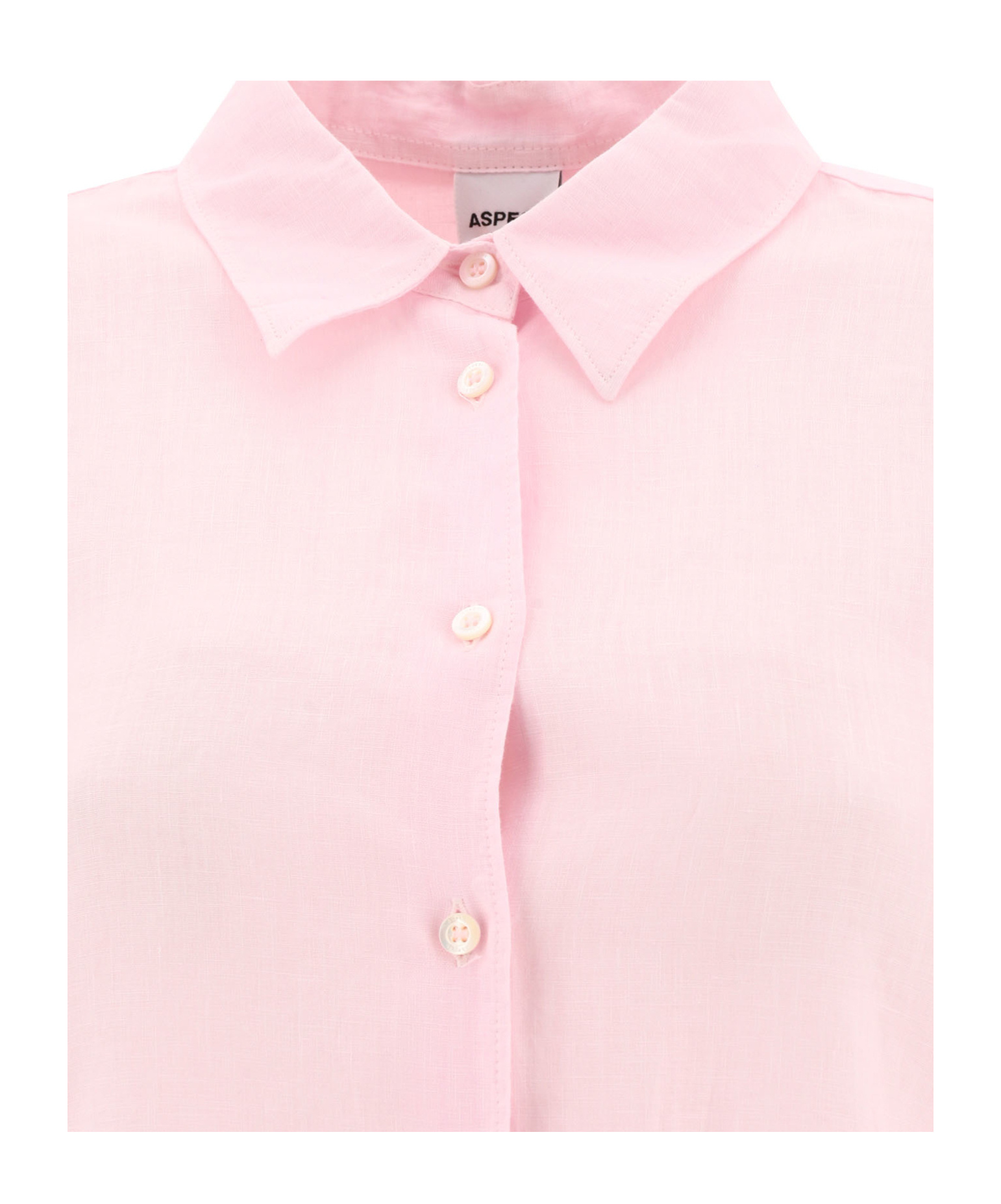 Aspesi Button-up Long-sleeved Shirt In Pink