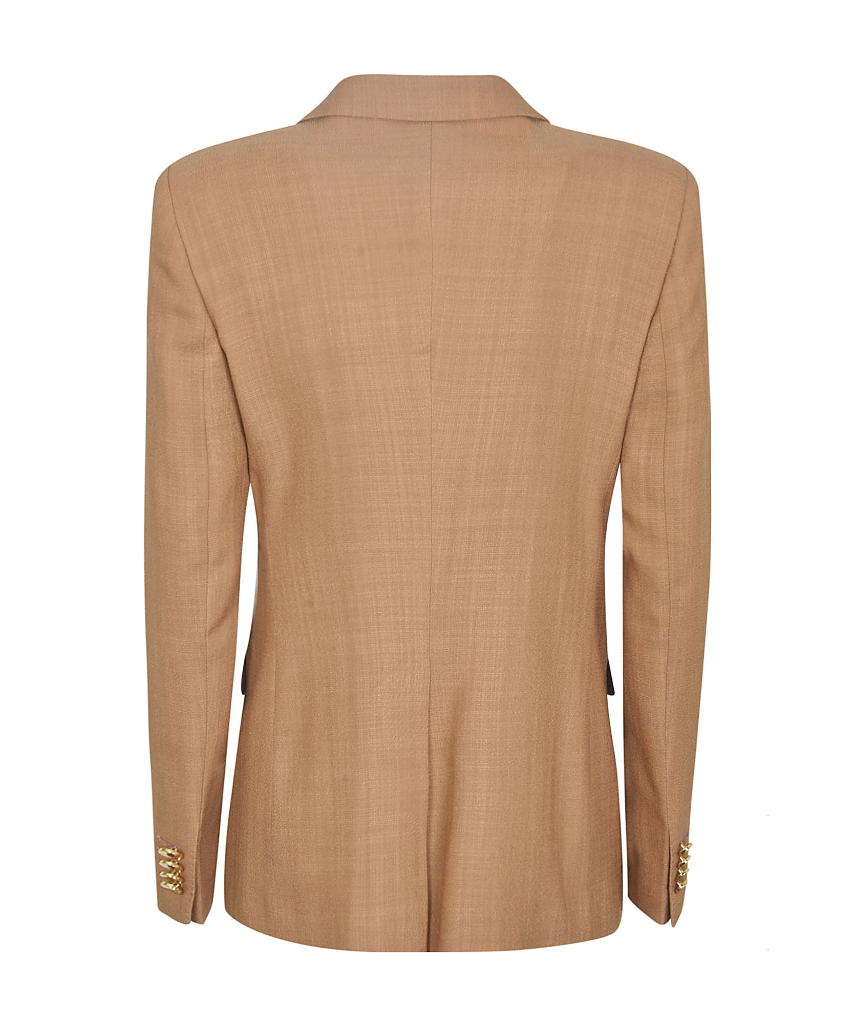 Shop Tagliatore Double-breasted Textured Blazer In Nude