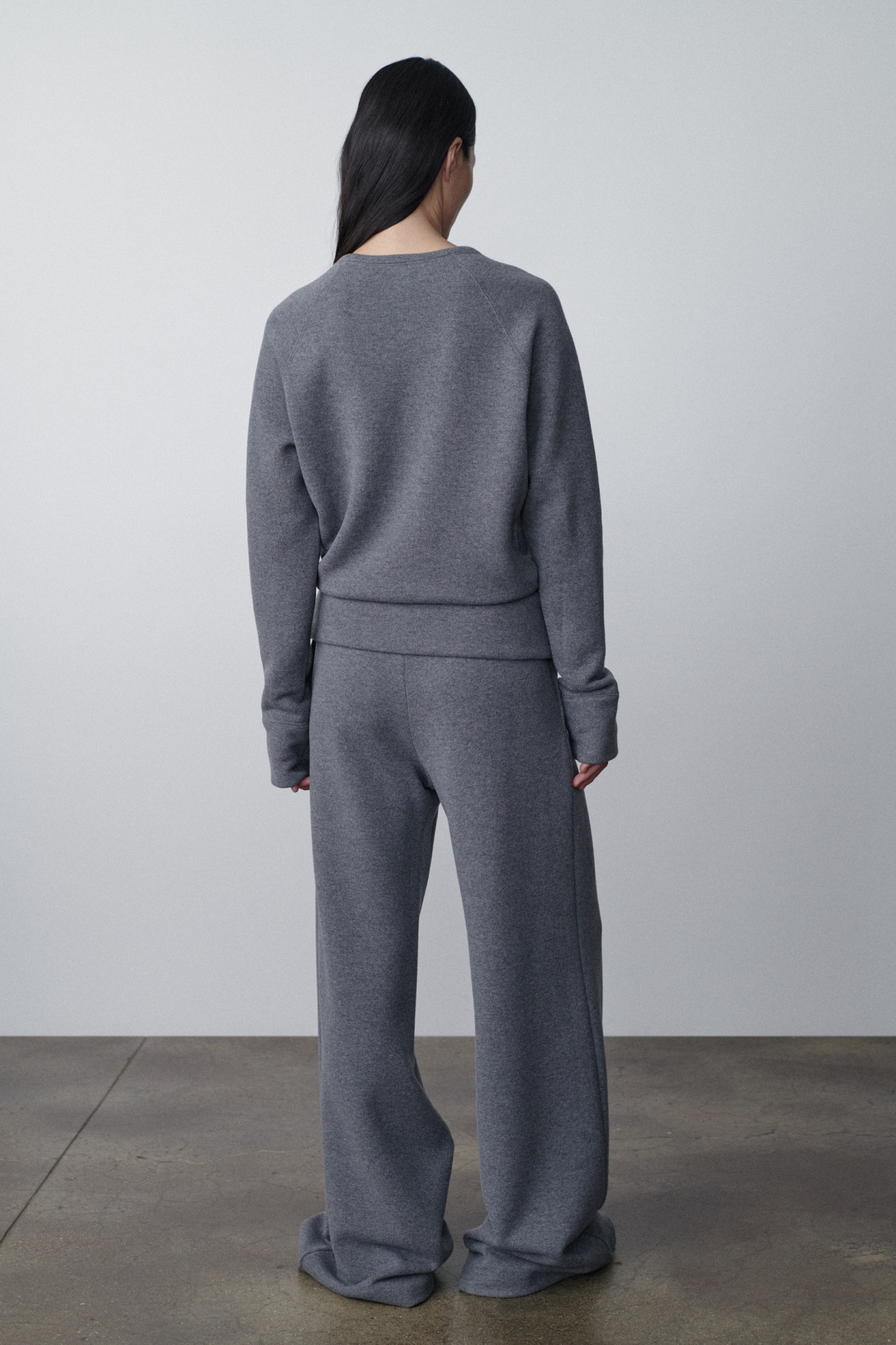 Shop The Row Wide-leg Wool Trousers In Gray