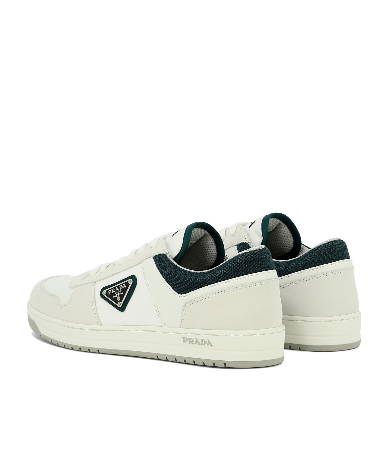 Prada Downtown Re-nylon Low-top Sneakers In White