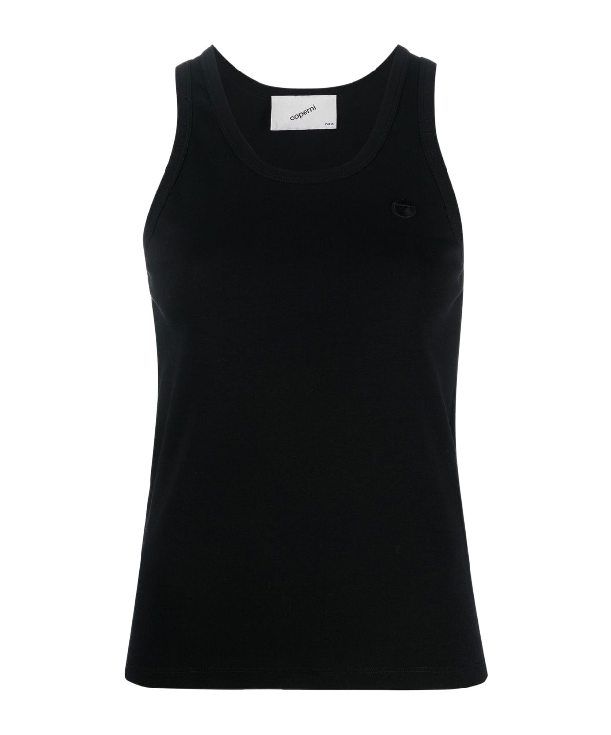 Coperni Lightweight Logo Tank Top In Black In Black