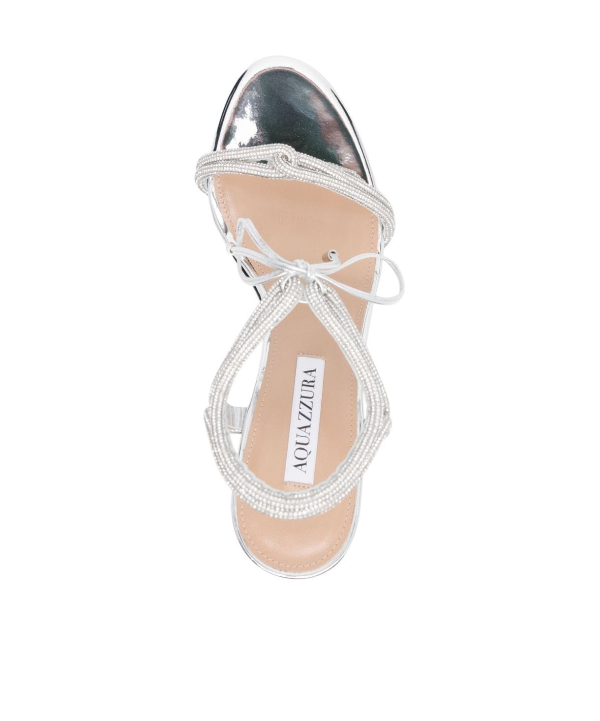 Aquazzura Crystal-embellished Stiletto Heel Sandals In White