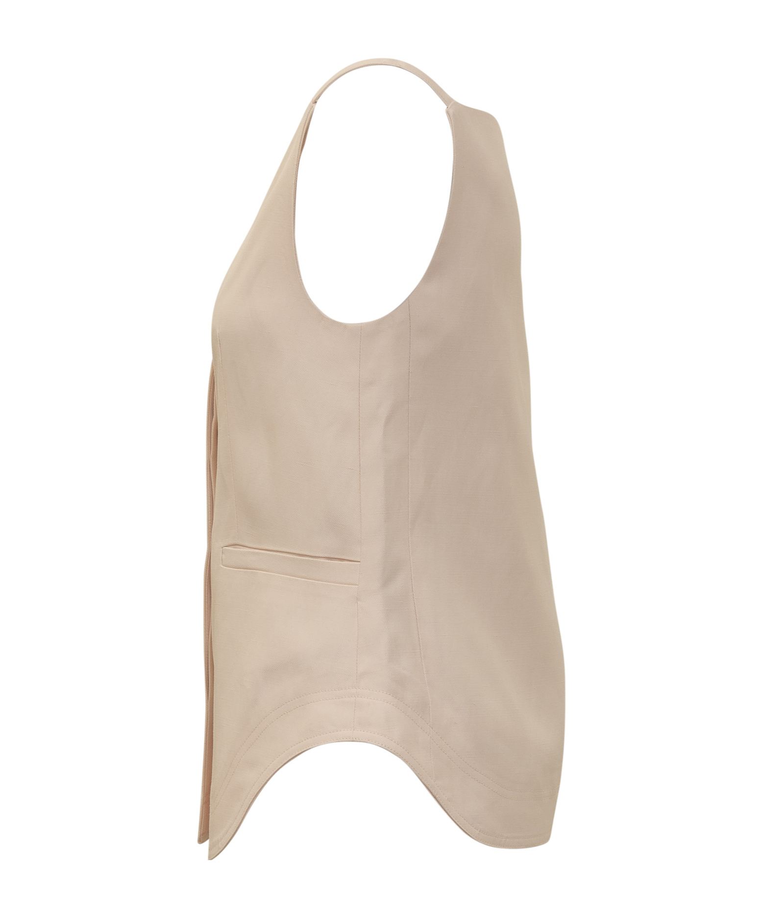 LOULOU STUDIO TWILL SQUARE-NECK TOP