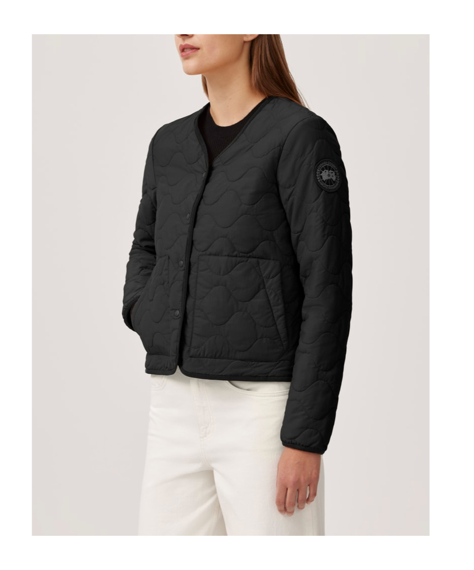 Shop Canada Goose Annex Liner Collarless Jacket In Black