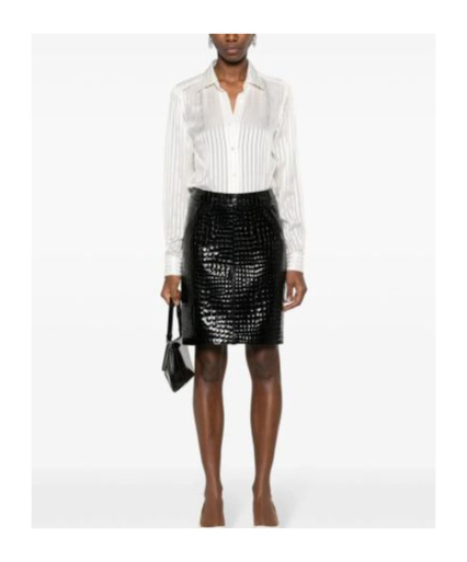 Tom Ford Women Camicia A Righe In Seta In White