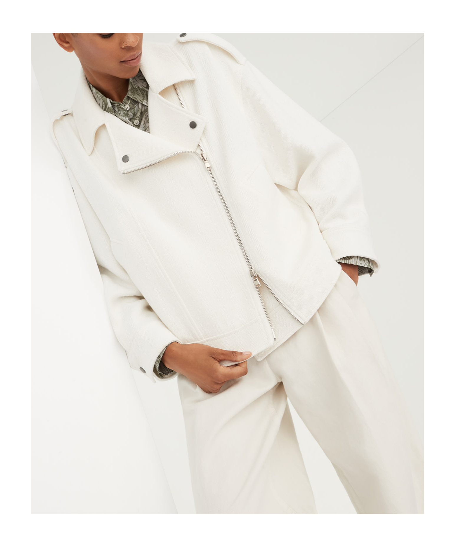Brunello Cucinelli White Trousers With Concealed Fly In White