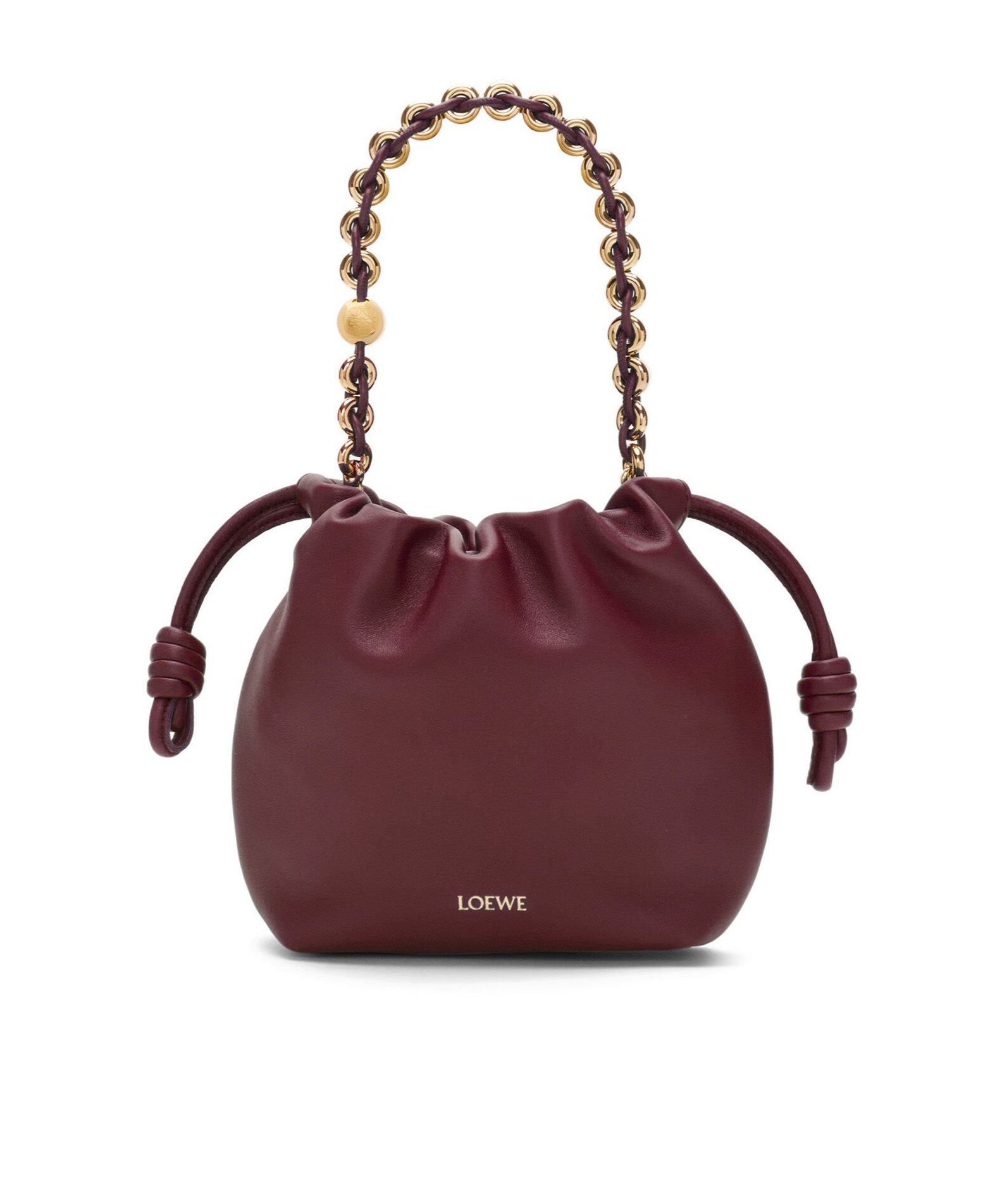 Loewe Mini Flamenco Purse Bag In Mellow Nappa Lambskin In Red