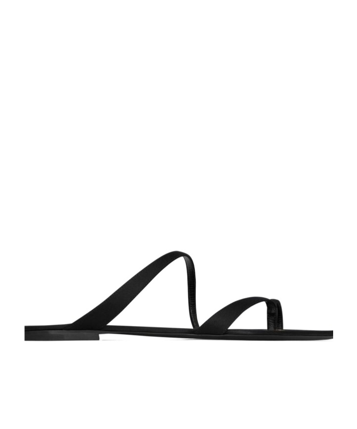 Saint Laurent Modern Black Sandals For Women In Black
