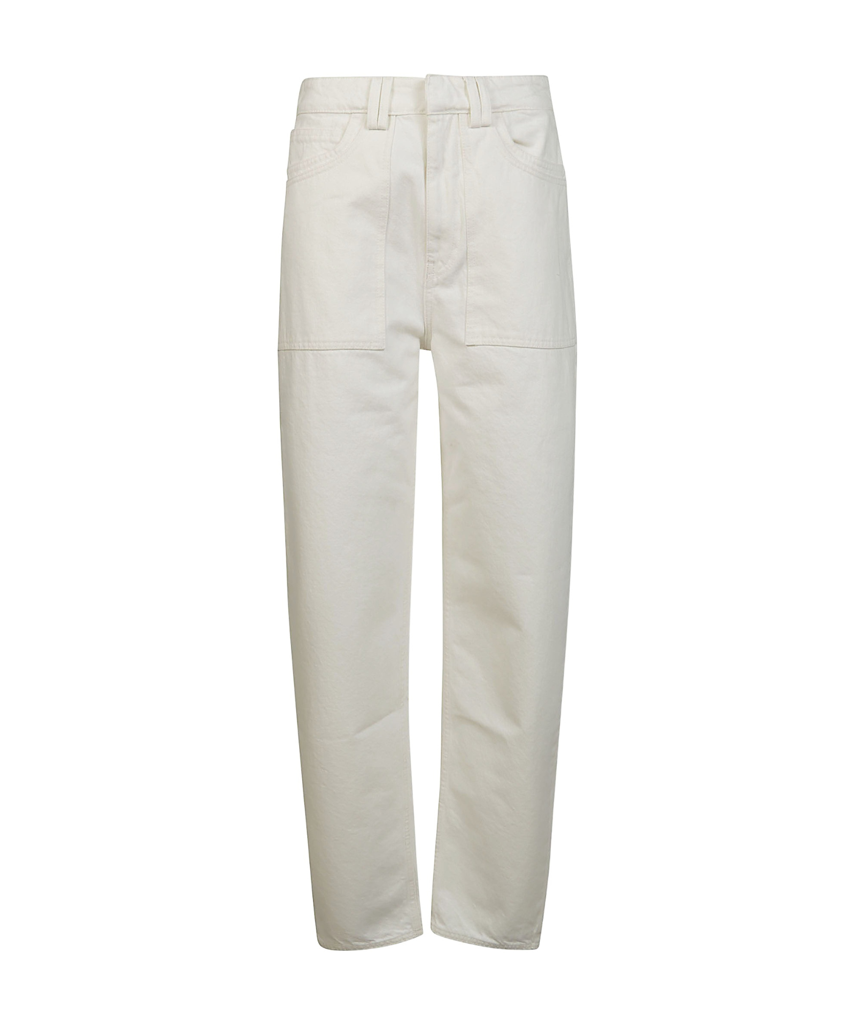 Red Valentino Suri Bag Details Denim Trousers In White