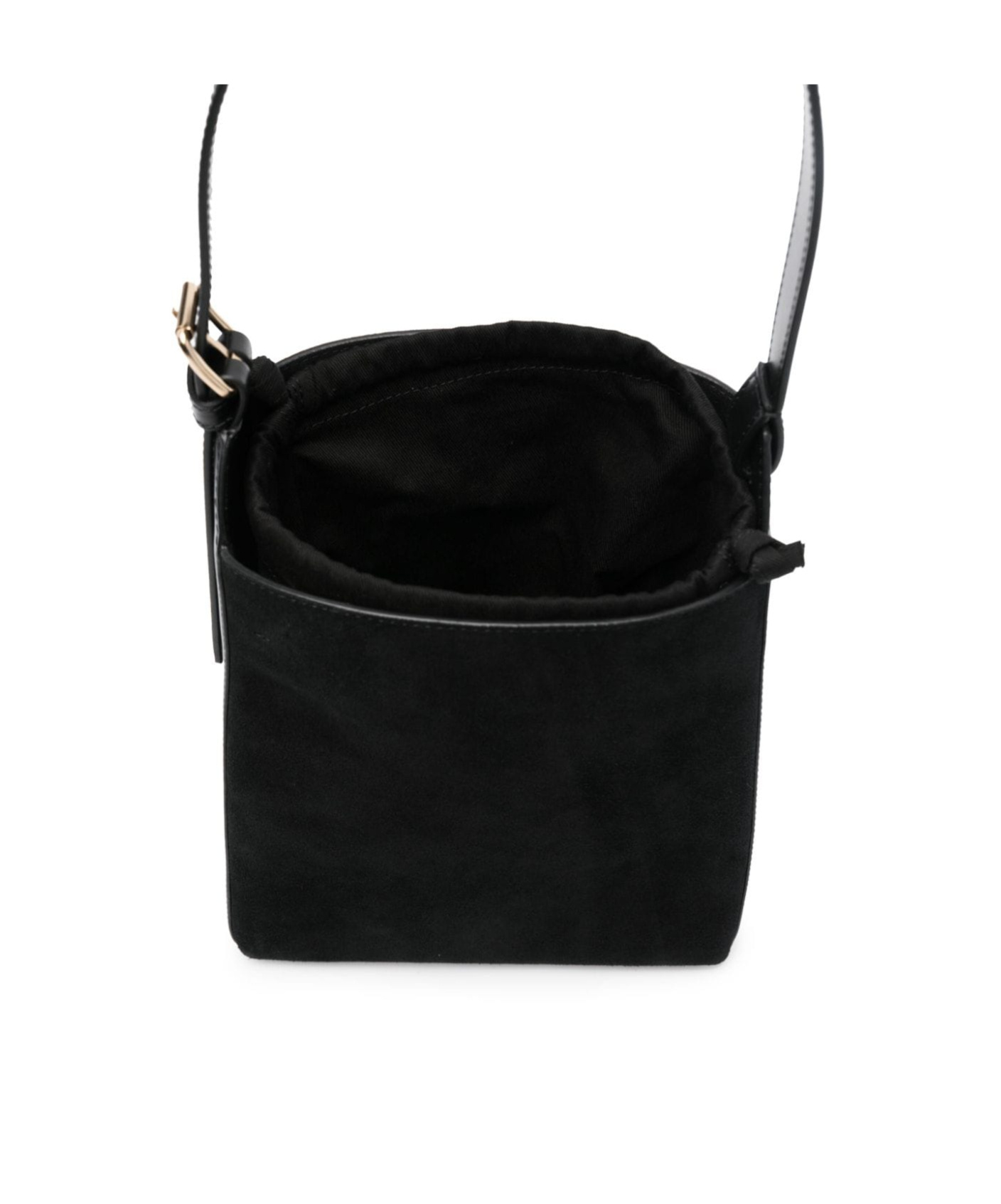 Apc 'virginie' Black Bucket Bag With Shoulder Strap And Top Adjustable Handle In Leather Woman In Black