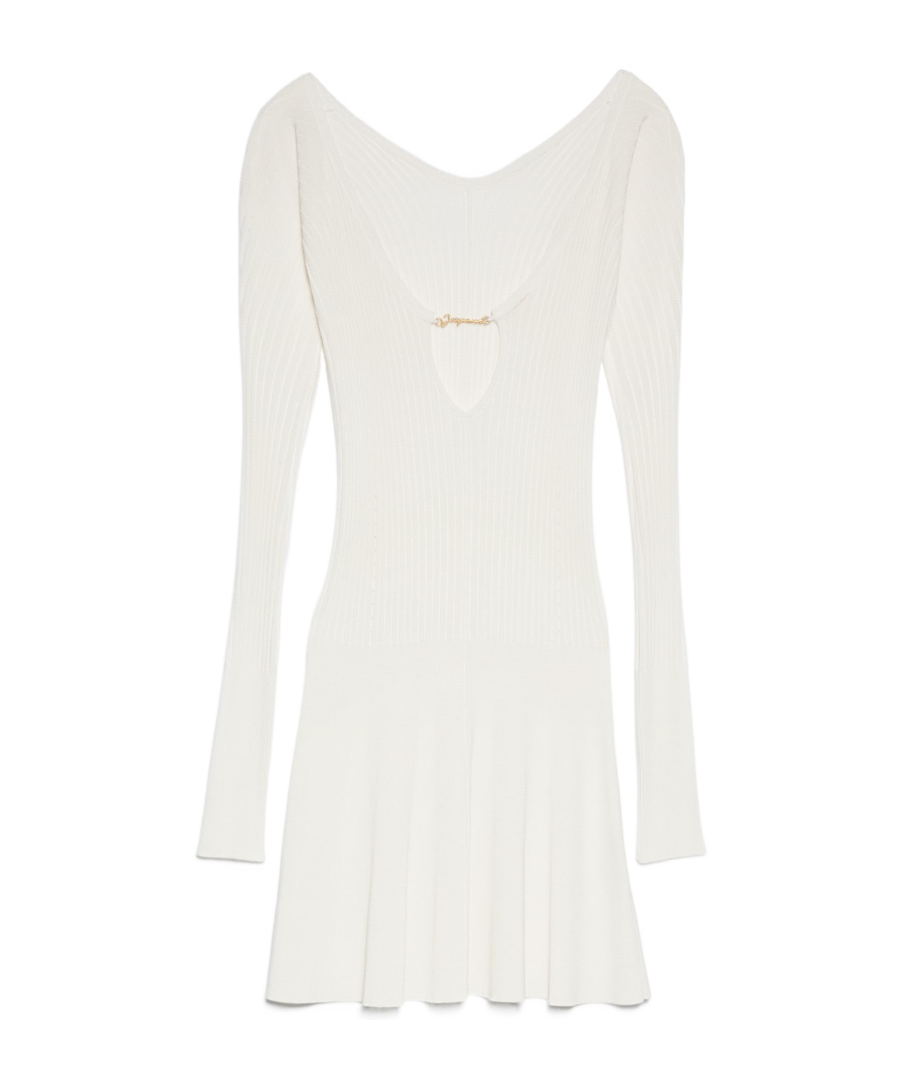 Jacquemus La Robe Ribbed Minidress In White