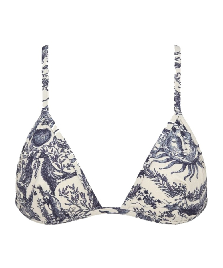 Shop Dior Bikini Top In Gray